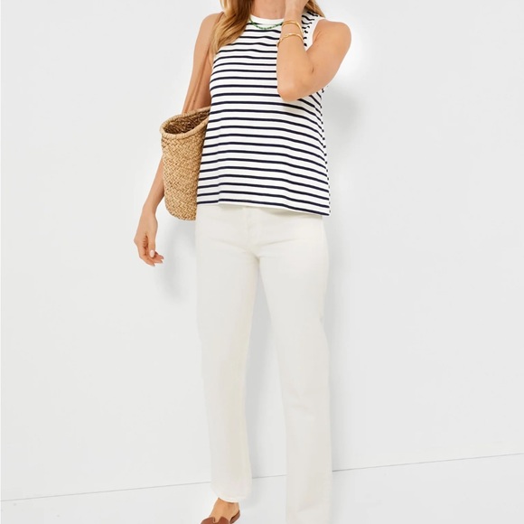 POMANDER PLACE
Navy Stripe Anthos Cotton Tank - Picture 2 of 10